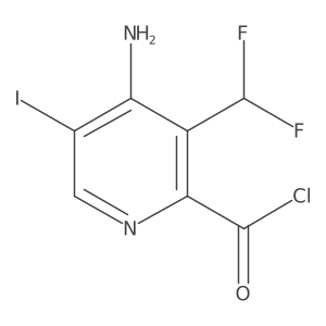 4-Amino-3-(difluoromethyl)-5-iodopicolinoyl chloride Structure