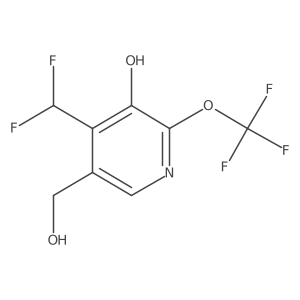 4-(Difluoromethyl)-5-(hydroxymethyl)-2-(trifluoromethoxy)pyridin-3-ol结构式