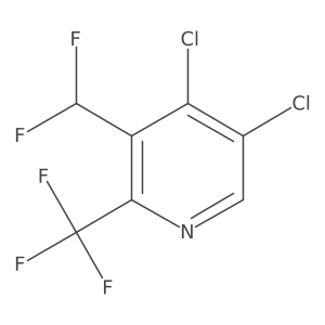 4,5-Dichloro-3-(difluoromethyl)-2-(trifluoromethyl)pyridine结构式