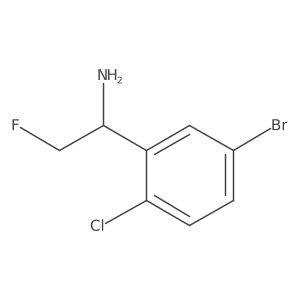 1-(5-Bromo-2-chlorophenyl)-2-fluoroethan-1-amine Structure