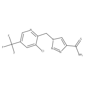 1-((3-chloro-5-(trifluoromethyl)pyridin-2-yl)methyl)-1H-1,2,3-triazole-4-carbothioamide Structure