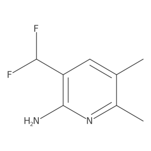 2-Pyridinamine, 3-(difluoromethyl)-5,6-dimethyl-结构式