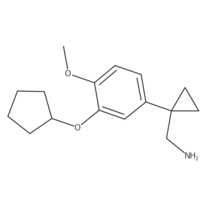 1-[3-(Cyclopentyloxy)-4-methoxyphenyl]cyclopropanemethanamine Structure