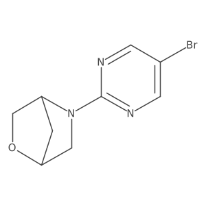 5-(5-Bromopyrimidin-2-yl)-2-oxa-5-azabicyclo[2.2.1]heptane结构式