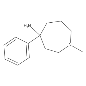 Hexahydro-1-methyl-4-phenyl-1H-azepin-4-amine Structure