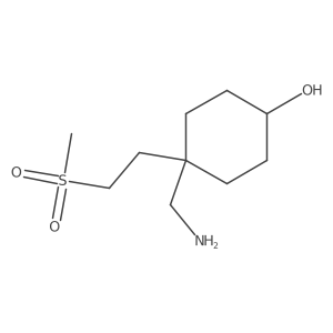 4-(Aminomethyl)-4-(2-methanesulfonylethyl)cyclohexan-1-ol Structure