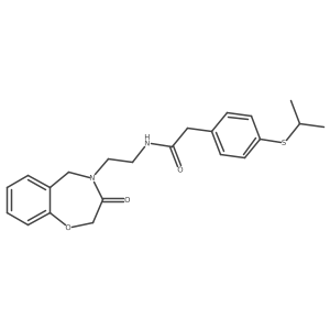 2-(4-(isopropylthio)phenyl)-N-(2-(3-oxo-2,3-dihydrobenzo[f][1,4]oxazepin-4(5H)-yl)ethyl)acetamide Structure