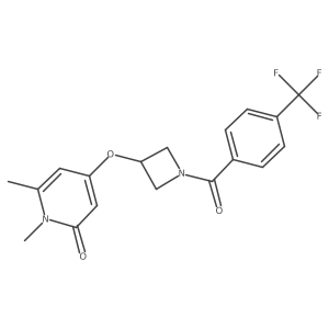 1,6-dimethyl-4-((1-(4-(trifluoromethyl)benzoyl)azetidin-3-yl)oxy)pyridin-2(1H)-one Structure