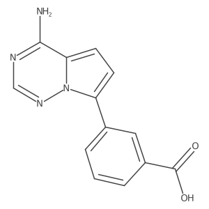 3-(4-Aminopyrrolo[2,1-f][1,2,4]triazin-7-yl)benzoic acid结构式