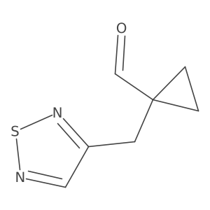 1-(1,2,5-Thiadiazol-3-ylmethyl)cyclopropane-1-carbaldehyde结构式