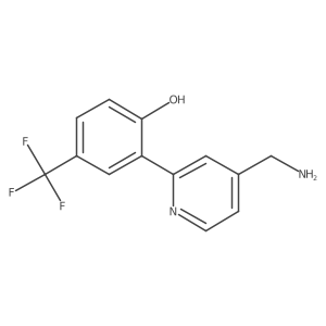 2-(4-(Aminomethyl)pyridin-2-yl)-4-(trifluoromethyl)phenol结构式