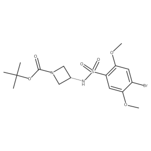 Tert-butyl 3-((4-bromo-2,5-dimethoxyphenyl)sulfonamido)azetidine-1-carboxylate结构式