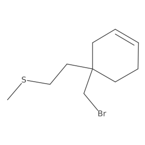 4-(Bromomethyl)-4-[2-(methylsulfanyl)ethyl]cyclohex-1-ene结构式