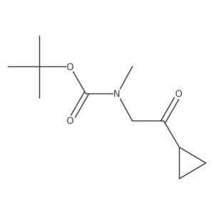 Tert-butyl N-(2-cyclopropyl-2-oxoethyl)-N-methylcarbamate结构式