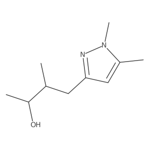 4-(1,5-dimethyl-1H-pyrazol-3-yl)-3-methylbutan-2-ol结构式