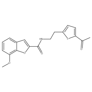 N-(2-(5-acetylthiophen-2-yl)ethyl)-7-methoxybenzofuran-2-carboxamide Structure