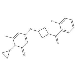 1-cyclopropyl-4-((1-(2-fluorobenzoyl)azetidin-3-yl)oxy)-6-methylpyridin-2(1H)-one Structure