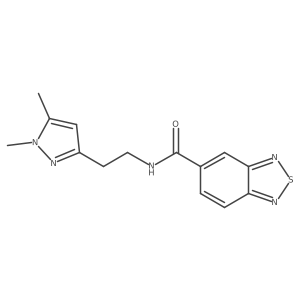 N-(2-(1,5-dimethyl-1H-pyrazol-3-yl)ethyl)benzo[c][1,2,5]thiadiazole-5-carboxamide Structure