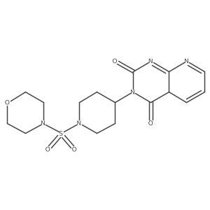 3-(1-morpholin-4-ylsulfonylpiperidin-4-yl)-4aH-pyrido[2,3-d]pyrimidine-2,4-dione结构式