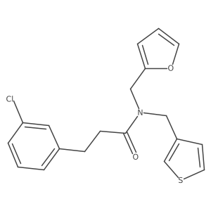 3-(3-chlorophenyl)-N-(furan-2-ylmethyl)-N-(thiophen-3-ylmethyl)propanamide Structure