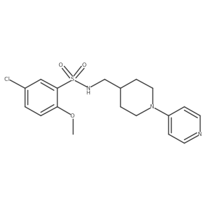 5-chloro-2-methoxy-N-((1-(pyridin-4-yl)piperidin-4-yl)methyl)benzenesulfonamide Structure