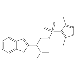 N-(2-(benzofuran-2-yl)-2-(dimethylamino)ethyl)-3,5-dimethylisoxazole-4-sulfonamide Structure