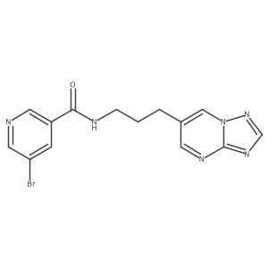 N-(3-([1,2,4]triazolo[1,5-a]pyrimidin-6-yl)propyl)-5-bromonicotinamide Structure