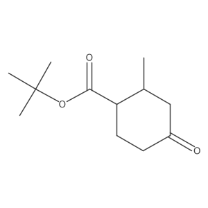 tert-Butyl (1R,2S)-2-methyl-4-oxocyclohexane-1-carboxylate Structure