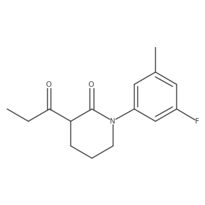 1-(3-Fluoro-5-methylphenyl)-3-propanoylpiperidin-2-one Structure