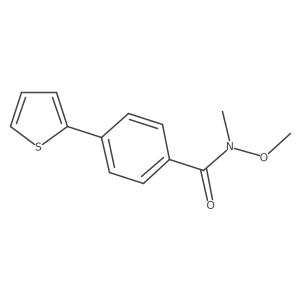 N-methoxy-N-methyl-4-(thiophen-2-yl)benzamide结构式