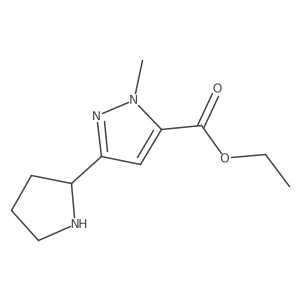 ethyl 1-methyl-3-(pyrrolidin-2-yl)-1H-pyrazole-5-carboxylate结构式