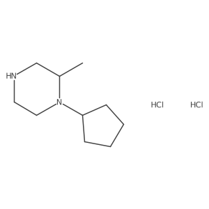 1-Cyclopentyl-2-methylpiperazine dihydrochloride Structure