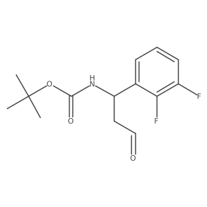 tert-butyl N-[(1R)-1-(2,3-difluorophenyl)-3-oxopropyl]carbamate结构式