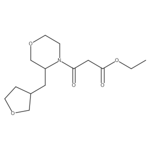 Ethyl 3-oxo-3-{3-[(oxolan-3-yl)methyl]morpholin-4-yl}propanoate结构式