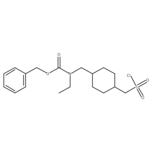 benzyl N-({4-[(chlorosulfonyl)methyl]cyclohexyl}methyl)-N-ethylcarbamate Structure
