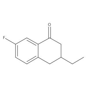3-Ethyl-7-fluoro-1,2,3,4-tetrahydronaphthalen-1-one结构式