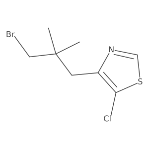 4-(3-Bromo-2,2-dimethylpropyl)-5-chloro-1,3-thiazole结构式