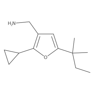 [2-Cyclopropyl-5-(2-methylbutan-2-yl)furan-3-yl]methanamine Structure