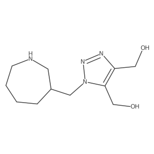 {1-[(azepan-3-yl)methyl]-4-(hydroxymethyl)-1H-1,2,3-triazol-5-yl}methanol结构式