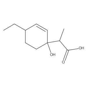 2-(4-Ethyl-1-hydroxycyclohex-2-en-1-yl)propanoic acid Structure