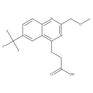 2-{[2-(Methoxymethyl)-6-(trifluoromethyl)quinazolin-4-yl]sulfanyl}acetic acid Structure
