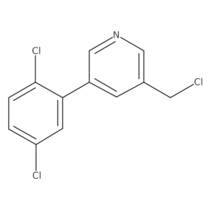 3-(Chloromethyl)-5-(2,5-dichlorophenyl)pyridine Structure