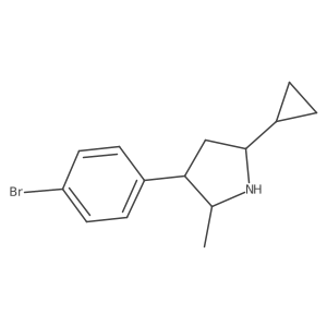 3-(4-Bromophenyl)-5-cyclopropyl-2-methylpyrrolidine Structure