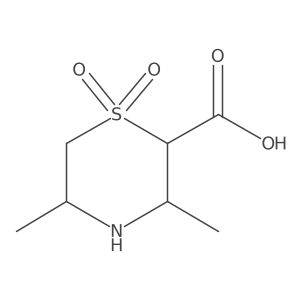 3,5-Dimethyl-1,1-dioxo-1lambda6-thiomorpholine-2-carboxylic acid Structure
