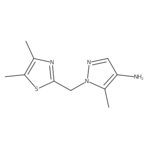 1-[(dimethyl-1,3-thiazol-2-yl)methyl]-5-methyl-1H-pyrazol-4-amine结构式
