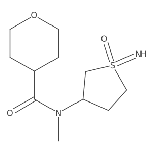 N-(1-imino-1-oxo-1lambda6-thiolan-3-yl)-N-methyloxane-4-carboxamide结构式