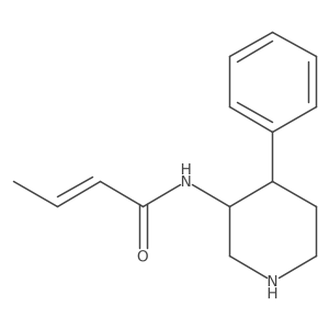 N-(4-phenylpiperidin-3-yl)but-2-enamide结构式