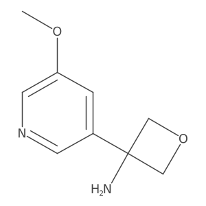 3-(5-Methoxypyridin-3-yl)oxetan-3-amine结构式