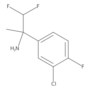 2-(3-Chloro-4-fluorophenyl)-1,1-difluoropropan-2-amine结构式
