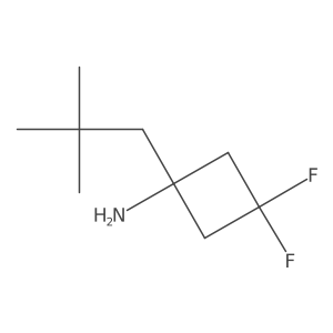 1-(2,2-Dimethylpropyl)-3,3-difluorocyclobutan-1-amine Structure